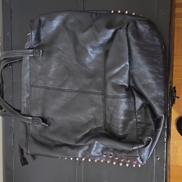 Studded Black Tote Bag - Picture 4 of 6